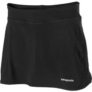 Patagonia Nine Trails Running Skirt Skort Tennis L Black Pockets